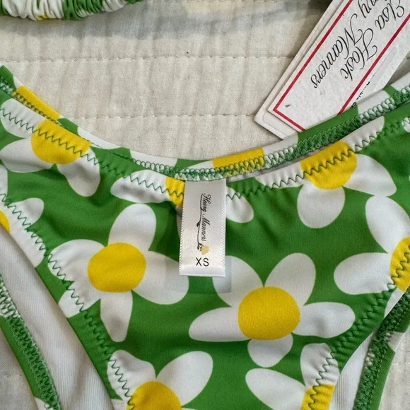 Heavy Manners Bikini Set - Green and Yellow Floral - Picture 2 of 2